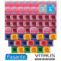 Promo Package Extra Thin Condoms - 61 Pasante Condoms and Vitalis Premium + Lubricating Gels As a Gift