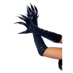 Leg Avenue Vinyl Claw Gloves A2897 Black