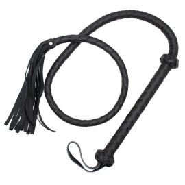 LateToBed BDSM Line Double Braided Whip 150cm Black