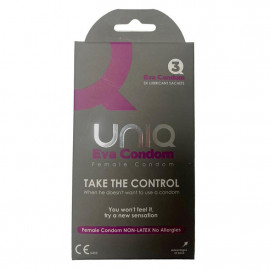 Uniq Eva Female Condoms No Latex 3 pack
