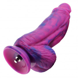 HiSmith HSA102 Huge Slightly Curved Silicone Dildo KlicLok 9.45" Pink-Purple
