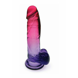 Icon Brands Icees Gradient Large Jelly Dildo Pink and Plum