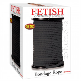 Fetish Fantasy Japanese Silk Rope Black 61m