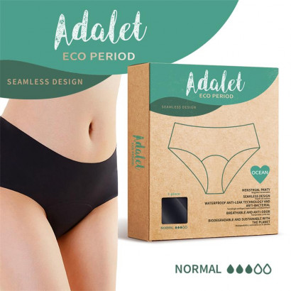 Adalet Eco Period Ocean Menstrual Panty Normal Black