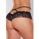 Allure Open Panty Lace Band Criss Cross Black