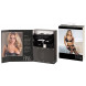 Abierta Fina Lace with Velvet Bralette and Crotchless Thong Set 2214431 Black