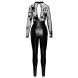 Noir Handmade Powerwetlook & Delicate Strech Tulle Jumpsuit 2730707 Black