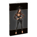 Noir Handmade Powerwetlook & Delicate Strech Tulle Jumpsuit 2730707 Black