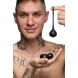 Master Series Cock Dangler Silicone Penis Strap with Weights Black