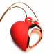 Charmed 10X Vibrating Silicone Heart Necklace Red