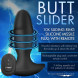 ThunderPlugs Butt Slider 10X Sliding Ring Silicone Missile Plug with Remote Black
