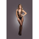 Le Désir Bodystocking with Accentuated Lines Black