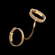 Crave ID Cuffs Beige/18kt Gold Plated