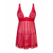 Obsessive Lacelove Babydoll & Thong Red
