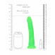 RealRock Slim Realistic Dildo with Suction Cup Glow in the Dark 20cm Green